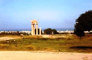 Die Ruinen der Akropolis,den Tempel des Apollon.