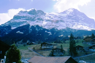 Bergmassiv - Jungfrau  4158 m  und  Mnch  4100 m